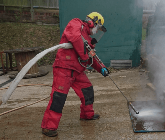 Water jetting protective equipment